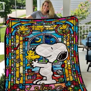 Snoopy Music Love Quilt  Quilt